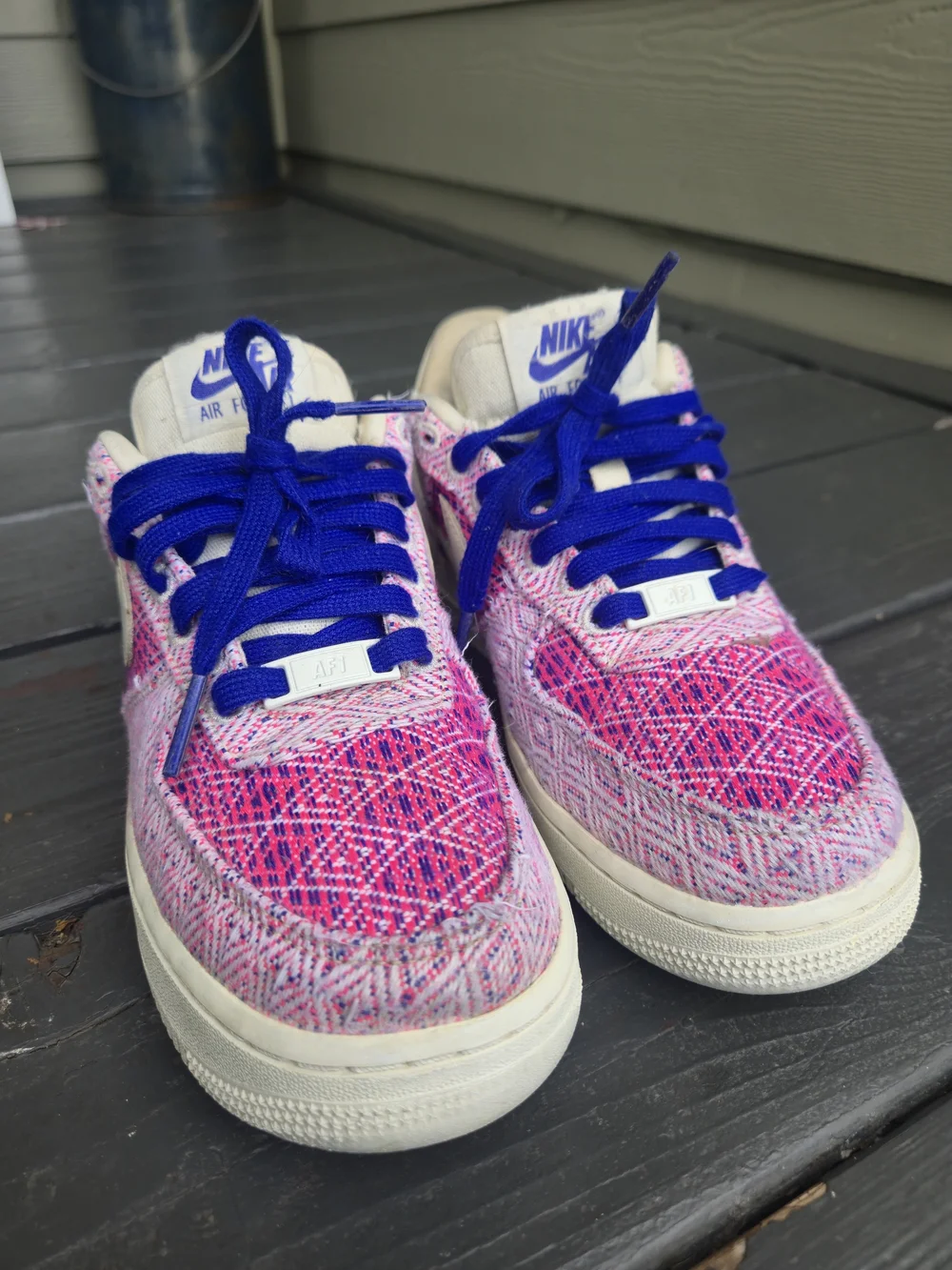 Nike Air Force 1 Low Pink 'Woven Together' Sneakers - Picture 8 of 14